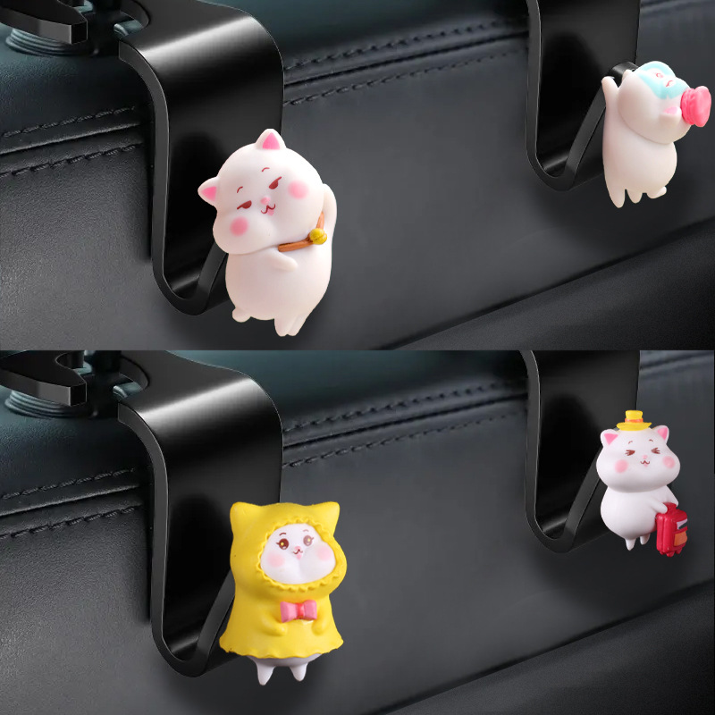 Gancho de coche de anime tridimensional de dibujos animados gancho de coche gancho de asiento multifuncional asiento lindo de dibujos animados para niñas