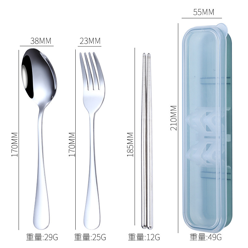 304ステンレス携帯食器学生旅行スプーン箸フォーク収納ケースセット宣伝プレゼントロゴ|undefined