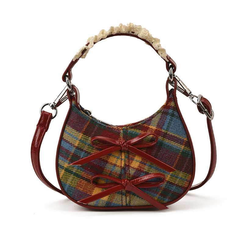 Moda coreana de leopardo, bolsos de hombro para niños y niñas, lindos bolsos de mano para bebés con arco, nuevos bolsos de niños a cuadros.