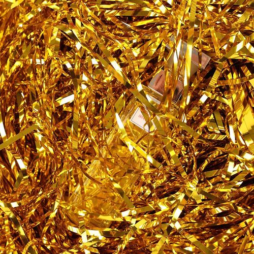 Factory direct sale 50gPP colorful rain silk gift box filling wedding candy box colorful wrinkled paper decoration