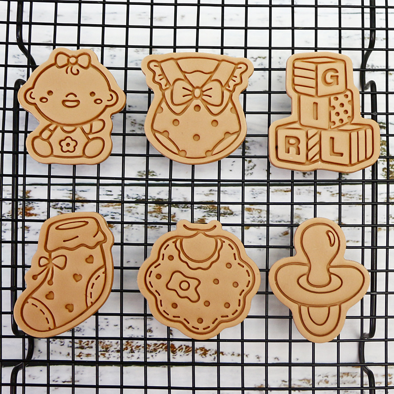 BABY Girl Cookie Mold Party Baking DIY Flip Mold Customized 3D Stereo Presionar Cookie Frosted Mold