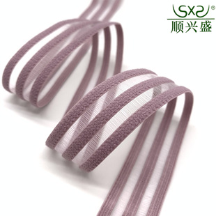 2.3CM fish silk elastic band brushed bottom three rows fish silk underwear elastic band transparent glass silk accessories wholesale