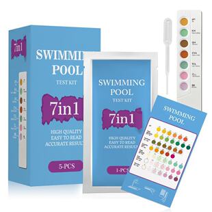 Hot spring water inspection test card 7 in 1 hot spring Spa water inspection factory direct foreign trade funds inspection test paper new