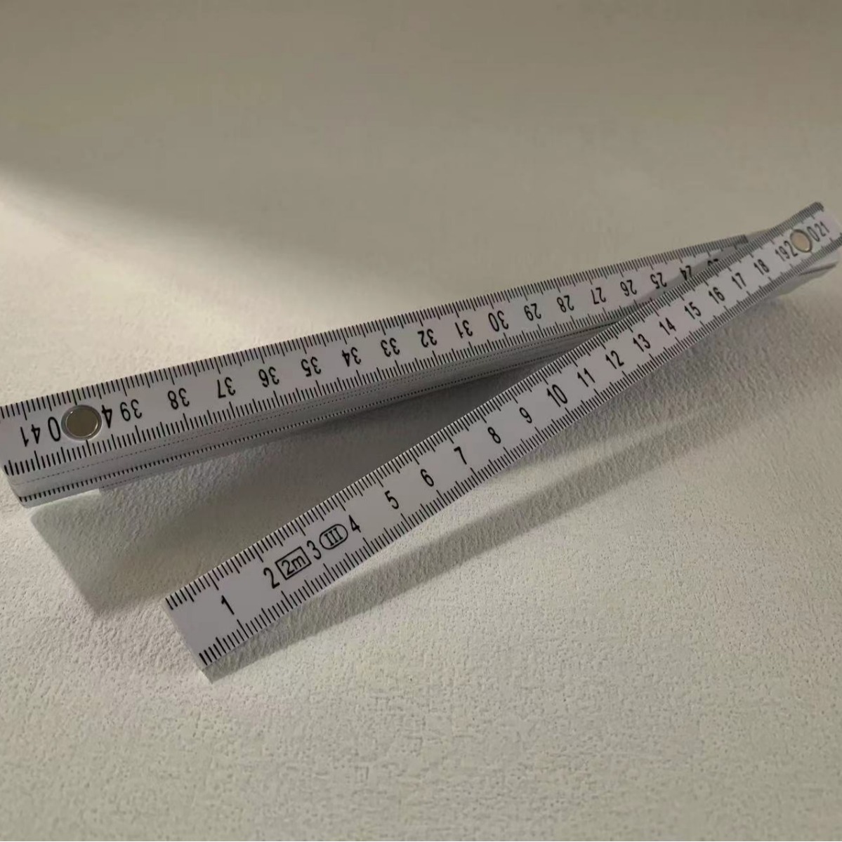 2米10折加厚金属柳钉玻璃纤维增强塑料折叠尺烫印刻度折尺 木工尺