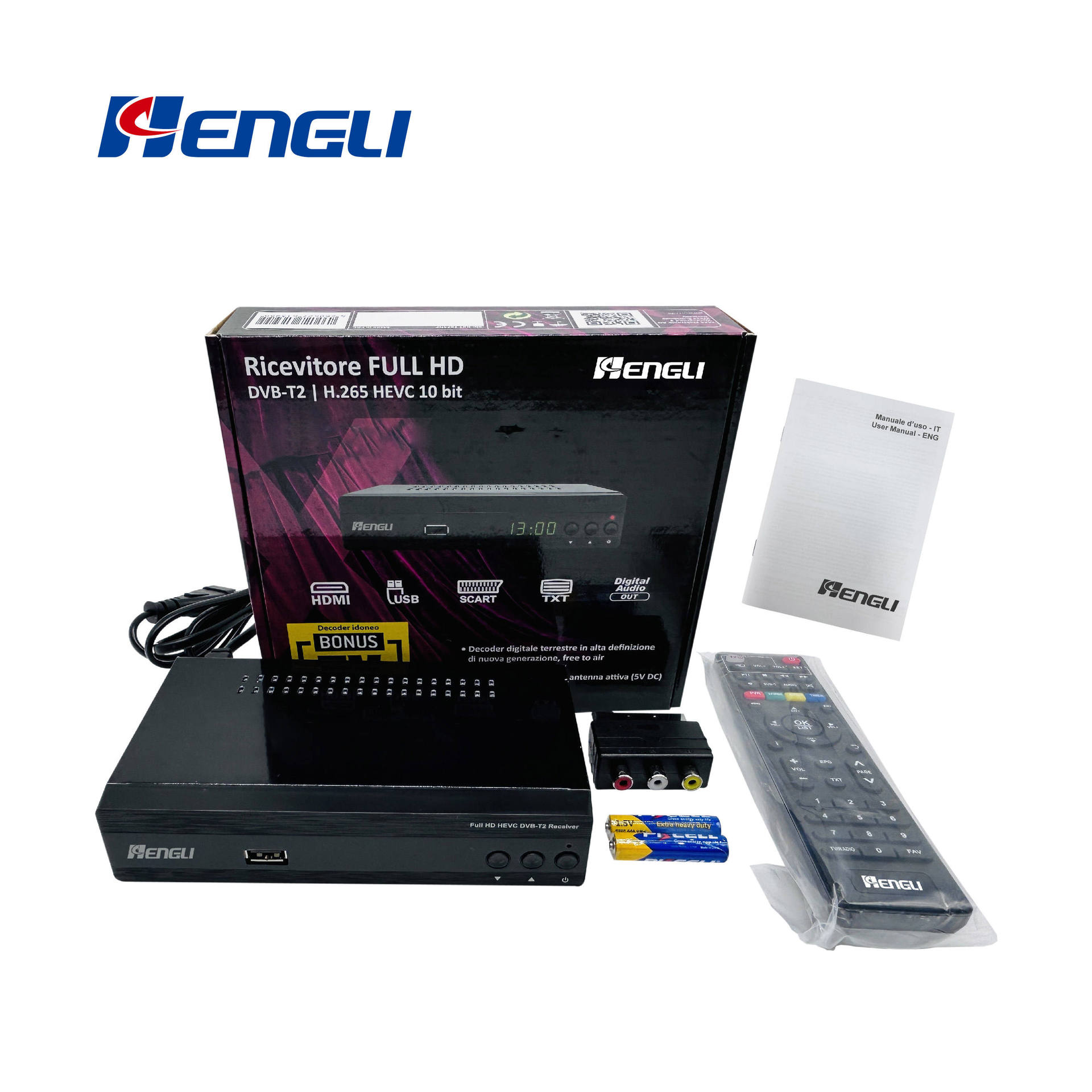 Hd Dvb-T2 Digital Tv Set-Top Box Manufacturers Wholesale Multi-National System Optional