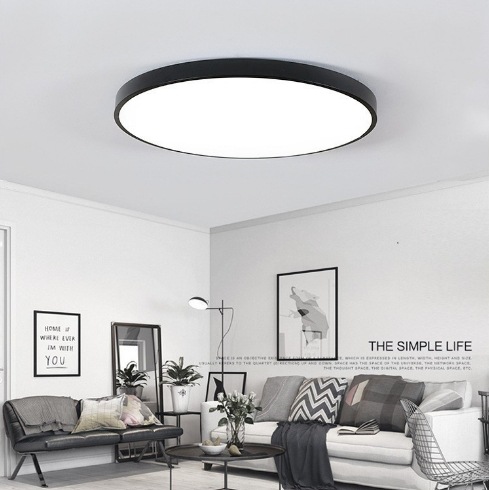 Black frame round 30cm18 watts