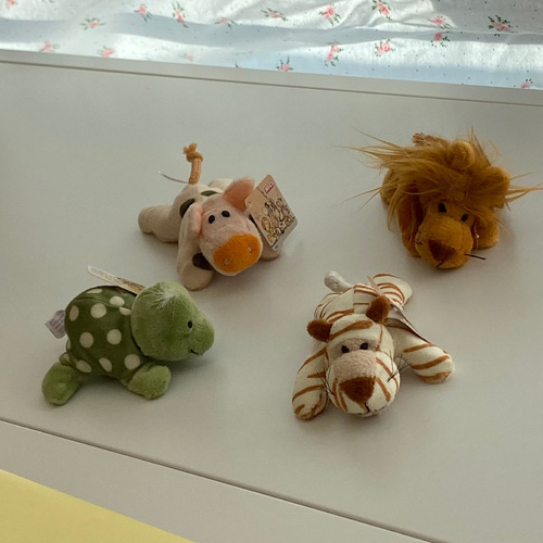 Silly and cute fried lion plush refrigerator iron cartoon animal monkey pig magnet sticker rearview mirror doll ornament