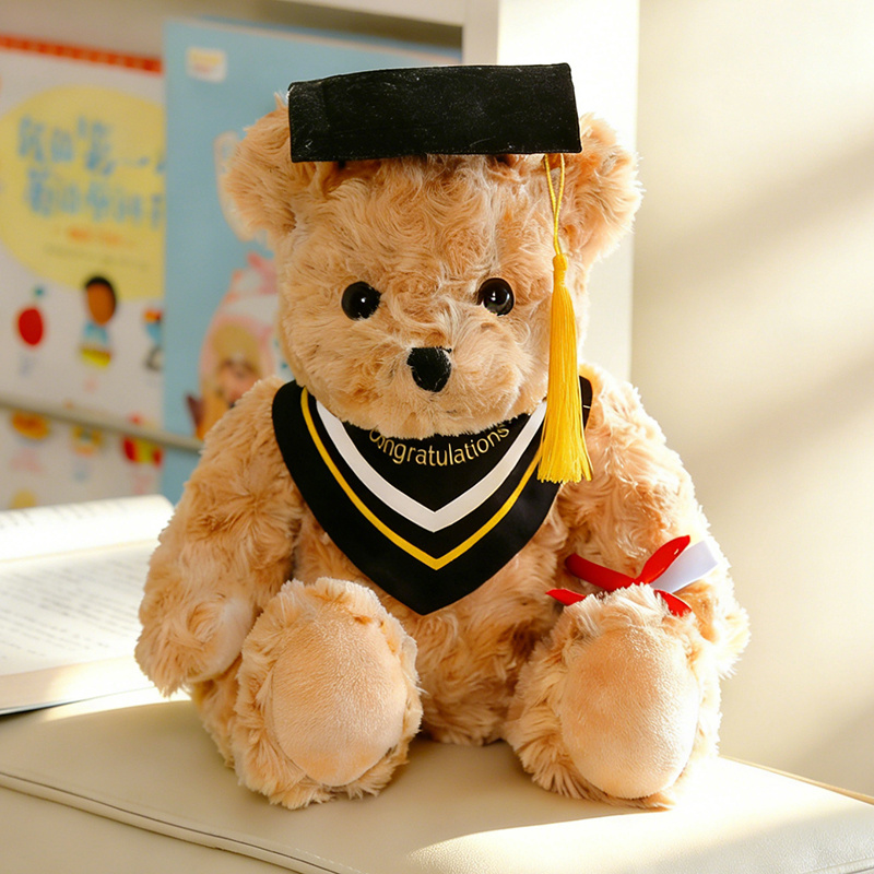 Regalos de graduación Panda juguetes de peluche muñecas bonitas sombreros de graduación muñecas muñecas de peluche regalo