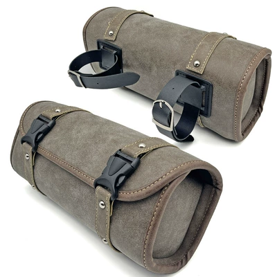 Retro Motorcycle Bag, Front Bag, Tail Bag, Electric Vehicle Scooter Tool Bag, Side Bag Cosmetics Bag (Motorcycle Safety Supplies) - vintage-color-30cm-long-85cm-wide-and-11cm-high