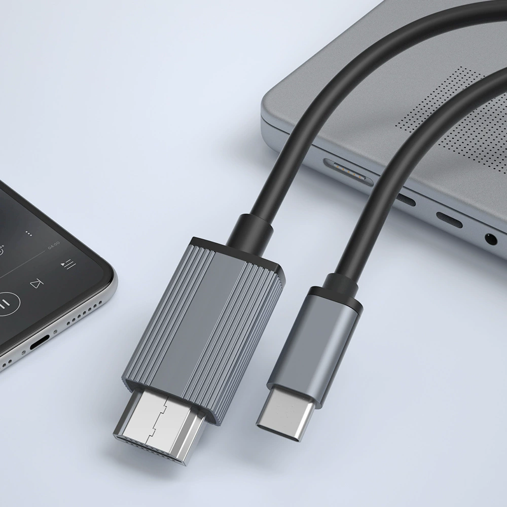 Кабель Type-C к HDMI для одного экрана, совместимый с Apple 15, Android телефон/планшет, HD-экран, телевизор, вращение