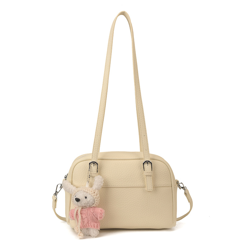 Diseño coreano de nicho litchi 2026 nuevo estilo de viaje diario ocio temperamento de mujer hombro único bolso de tramo inclinado