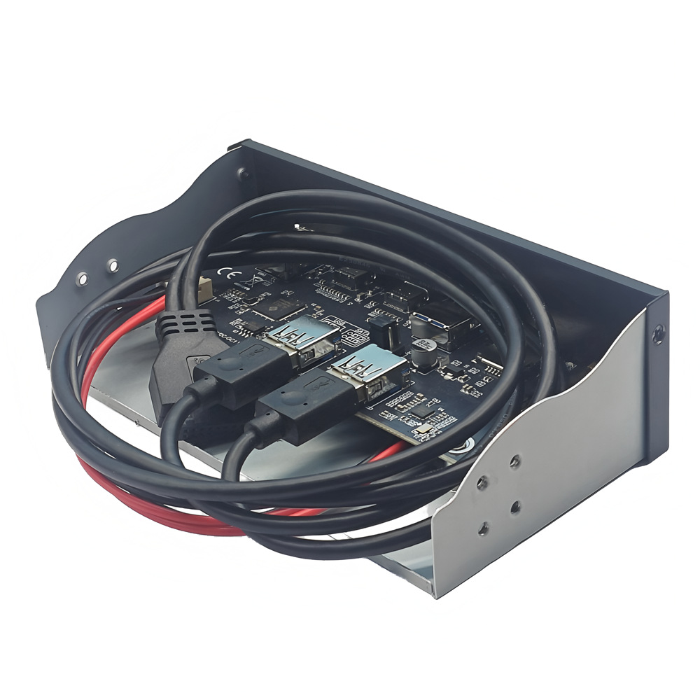 USB3.2 GEN1����λ5.25�����HD��Ƶ19PINתA��+TYPE-C+SD/TF����