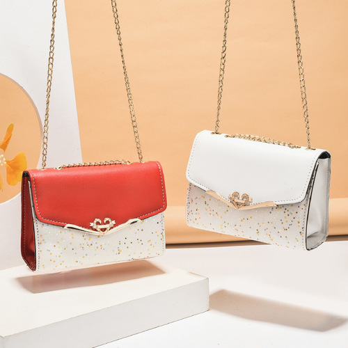 Factory direct sales  new chain crossbody women's bag Korean version ins fashionable and versatile high-end shoulder bag sequin trend