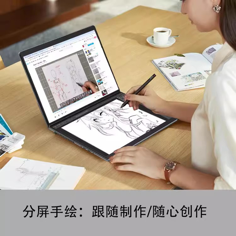 Ds135d pantalla táctil portátil CPU N100 dual pantalla nueva oficina en casa de negocios ordenador portátil