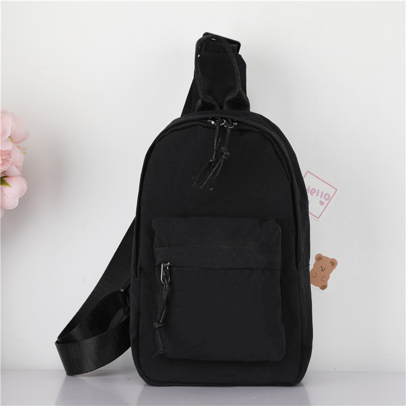 Bolsos para niños coreanos de nuevo estilo, deportes de ocio, bolsos de pecho para niños y niñas geniales, monedero de viaje para niños de color sólido simple