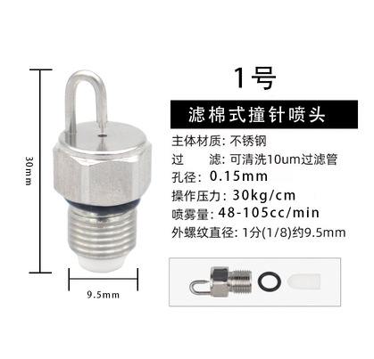 Nozzle No. 1 (0.15mm) filter Cotton