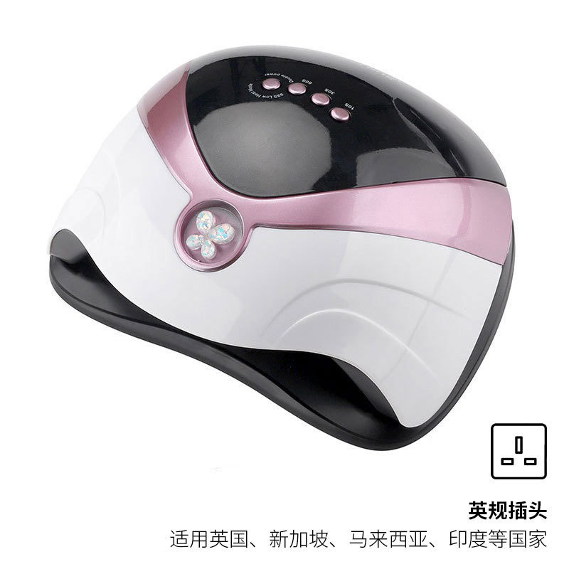Lámpara de uñas de alta potencia de 168W, lámpara de curado UV con doble fuente de luz, máquina de fototerapia inteligente para salón de uñas, transfronteriza
