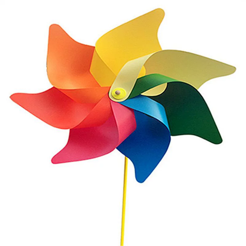 Colorful travel plastic windmill toy for camping