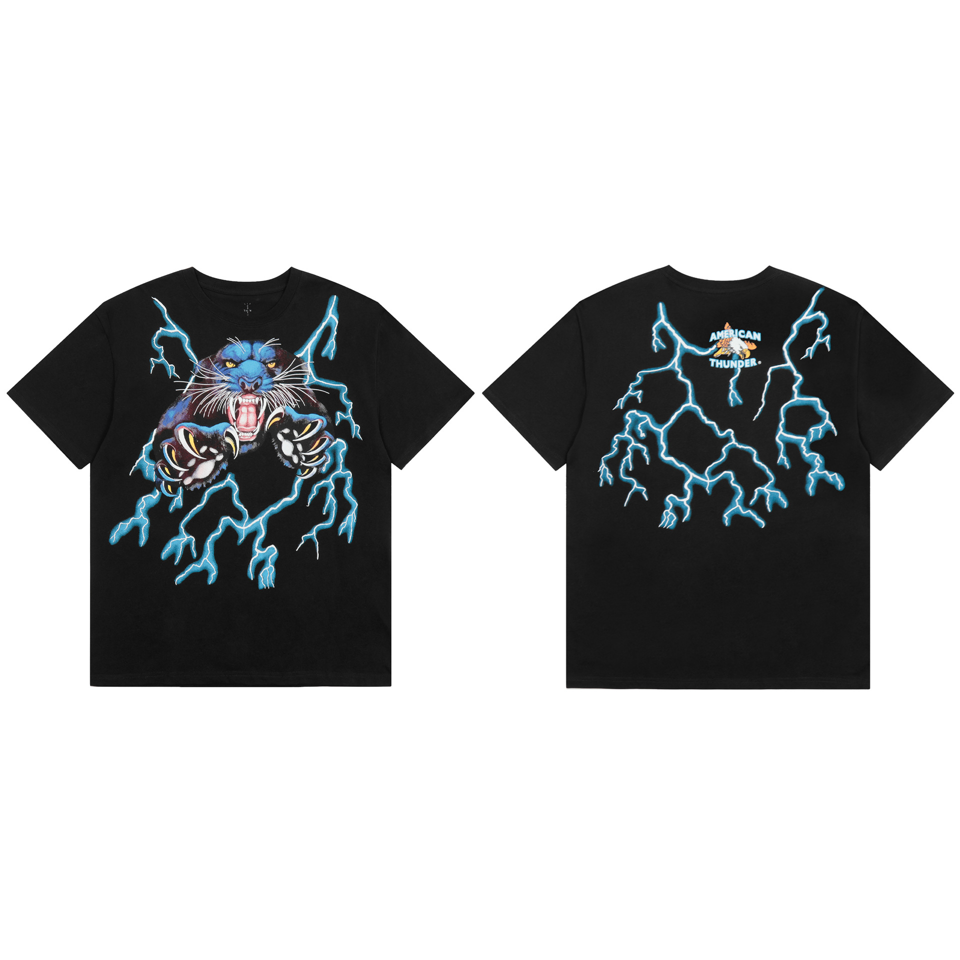 Cactus Jack American Thunder Panther T-shirt Black