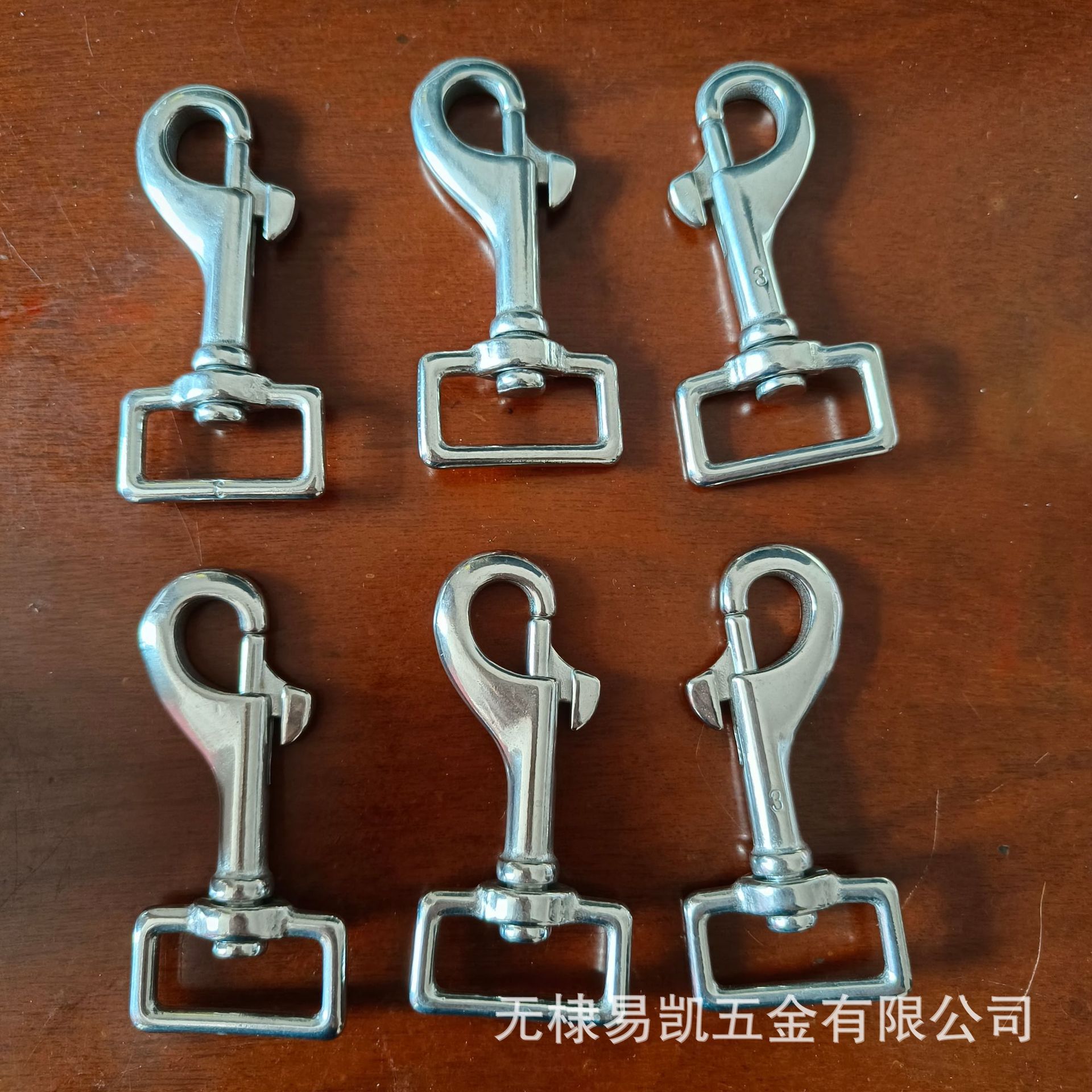 单头钩宠物链五金配件 狗扣 弹簧钩 不锈钢316方形单头钩