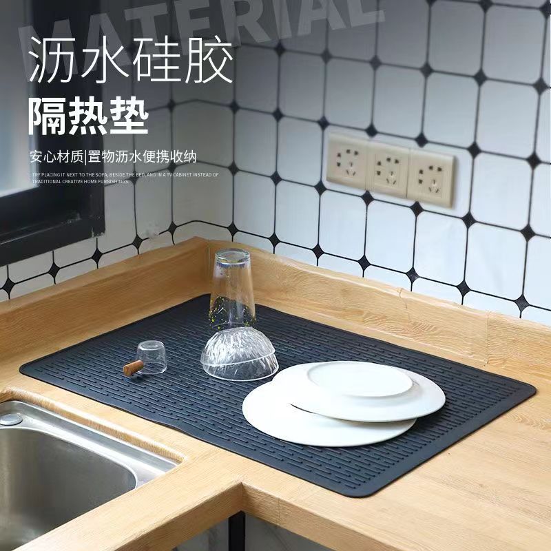 공장 실리콘 스토브 매트 스토브 탑 커버 보호 매트 주방 조리대 요리 배수 매트 비 슬립 스토브 매트 단열 매트