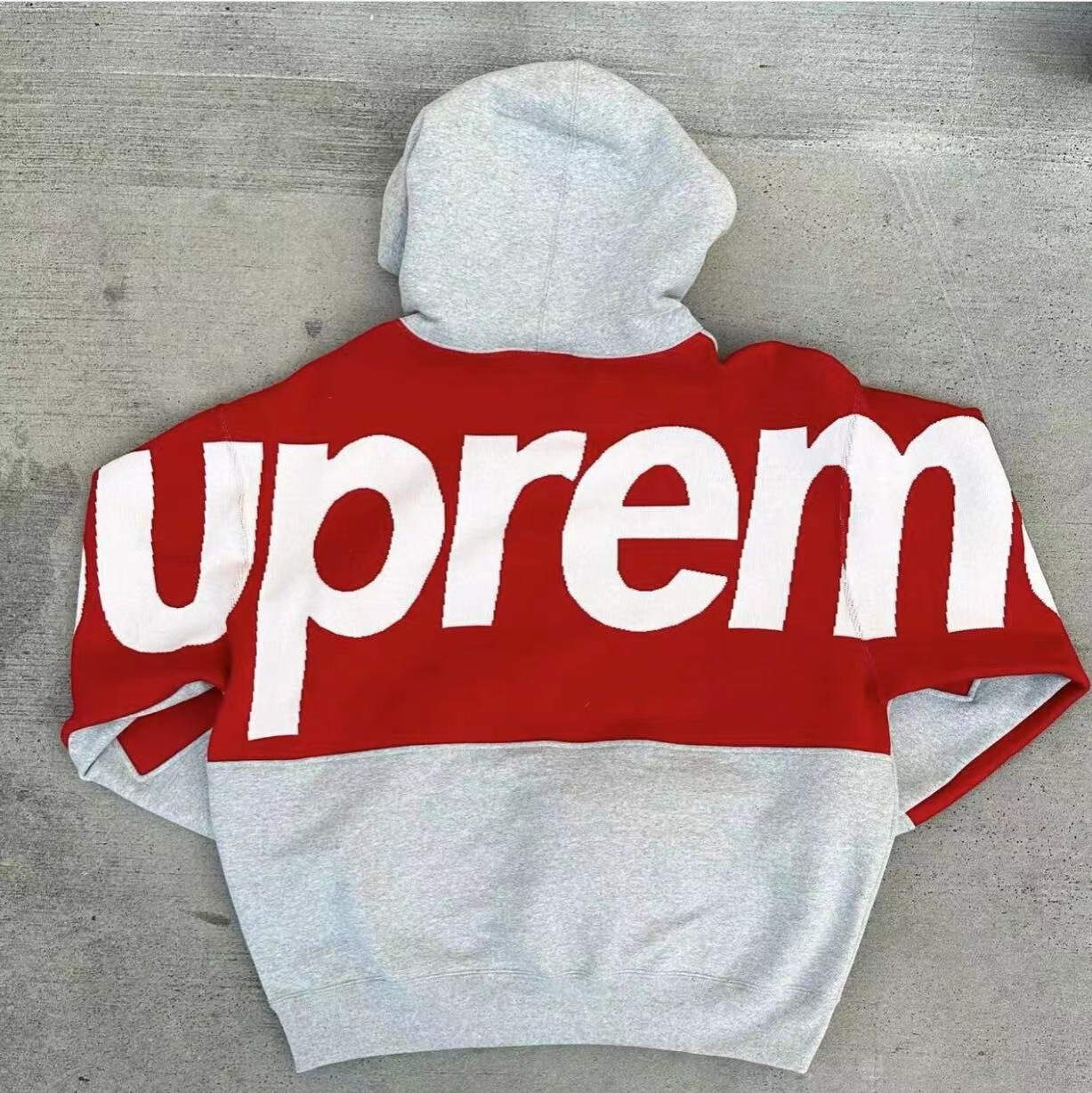SUPREME BIG LOGO JACQUARD HOODED SWEATSHIRT 大LOGO帽衫 卫衣