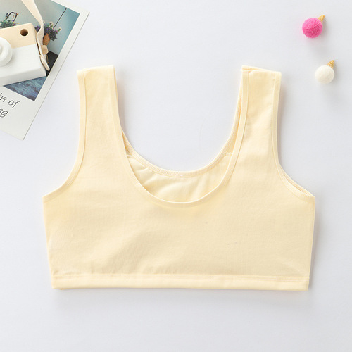 Developmental girls underwear vest junior high school students 12-14-16 years old girls and boys pure cotton bra