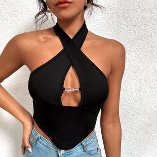 (Cross-border trading), sexy knitted sweater, summer T-shirt, European style, slim fit, tight