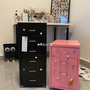 Multifunctional Bedside Table for Home Use, High-Looking, Installation-Free Children's Bedside Table, Small Iron Cabinet, Storage Cabinet