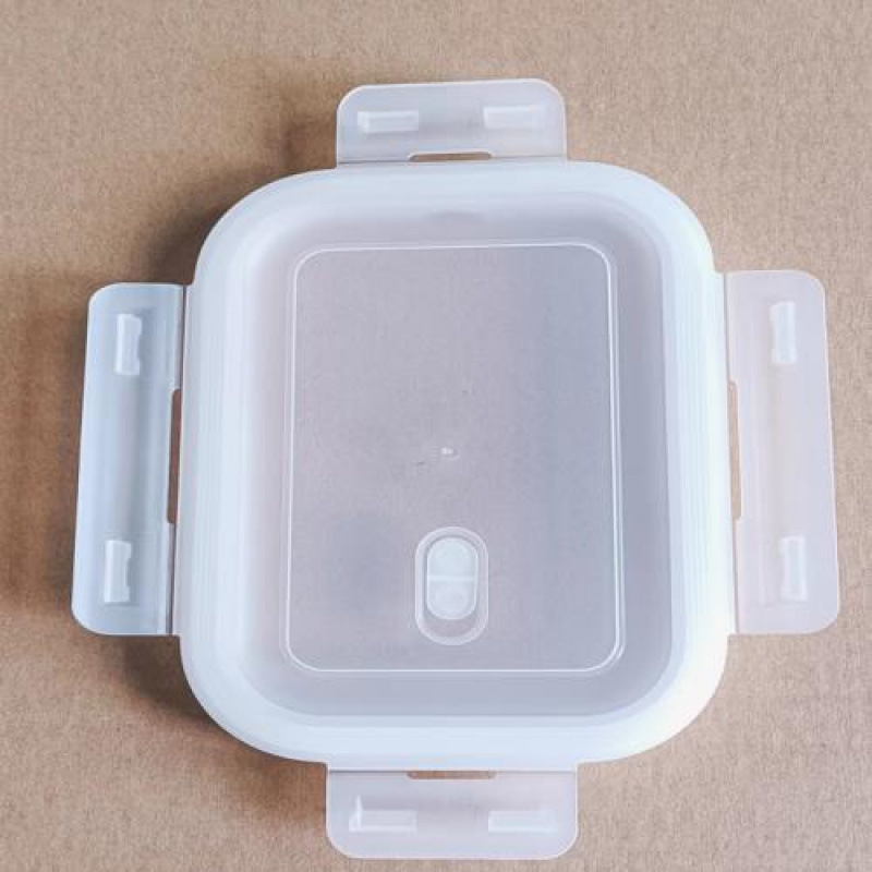 Cuatro bordes de botón de vidrio caja de almacenamiento de microondas caja de almuerzo caja de sellado accesorios cubierta de caja de mesa cubierta de sellado de tazón image 13