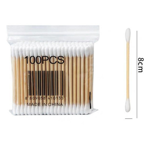 Disposable cotton swabs makeup double-headed cotton swabs sterilizing cotton swabs 100 wooden sticks
