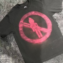 Travis Scott FW24 DAYS BEFORE RODEO火柴人印花复古做旧短袖T恤