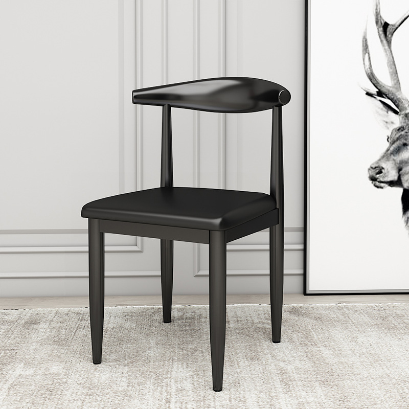 Mesa de comedor silla de lujo ligera silla de cuerno casera respaldo escritorio para aprender maquillaje simple silla de negociación especial de restaurante moderno