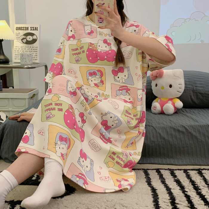 2025 nuevo pijama de perro de jade Gui mujer de verano de mangas cortas lindas y tamaño grande pijama de dibujos animados ropa para el hogar se puede usar