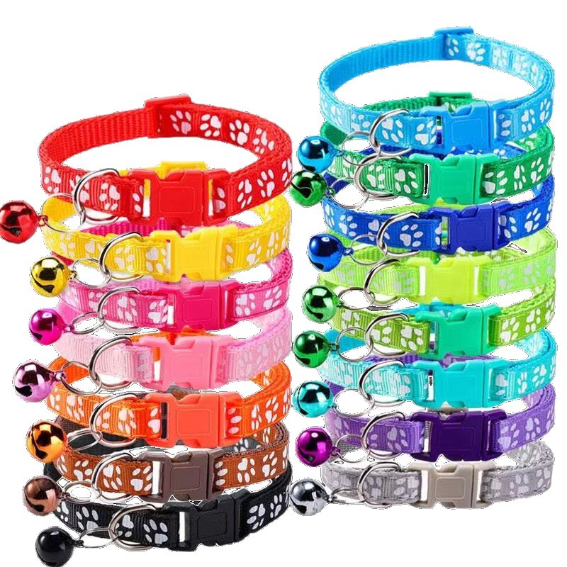 Collar con campana para mascotas, collar para gatos, correa para gatos, accesorios para mascotas pequeñas, decoración para el cuello, collar antipérdida, banda para el cuello no restrictiva.