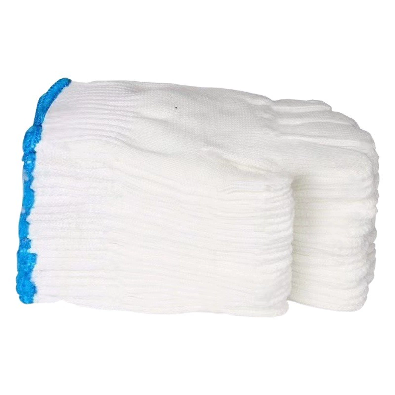 Оптовая Продажа с фабрики перчатки по охране труда износостойкий хлопок нескользящие нейлоновые работы на месте утолщенная хлопчатобумажная пряжа хлопчатобумажные перчатки