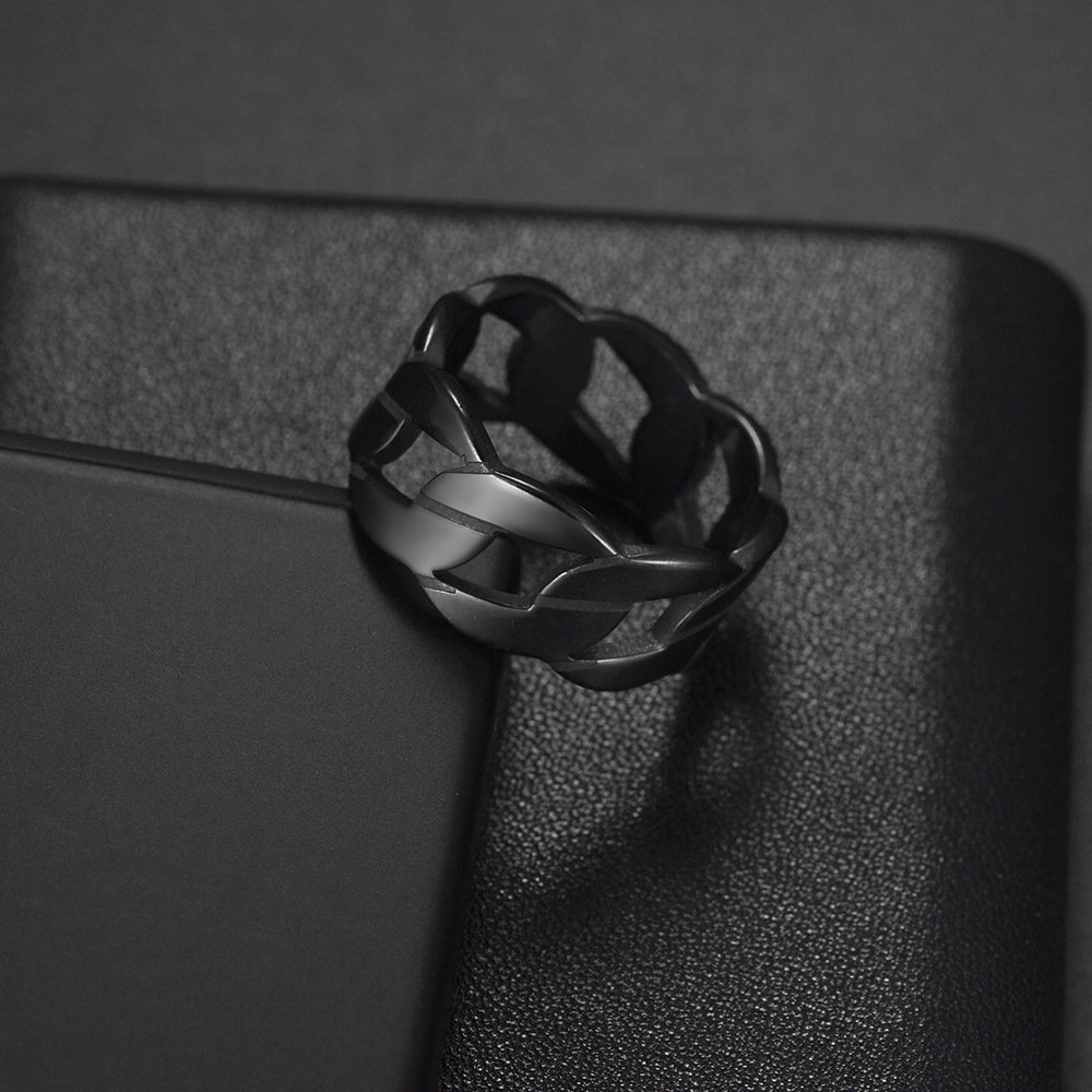 Fashion Circle Stainless Steel Rings Hollow Out Stainless Steel Rings