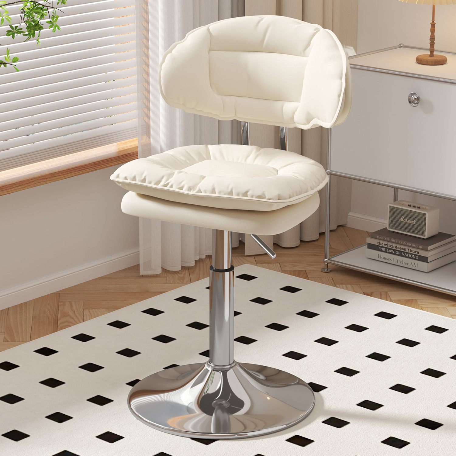 Silla de bar simple taburete giratorio casero respaldo silla de bar silla de plata de belleza manicurista elevación taburete