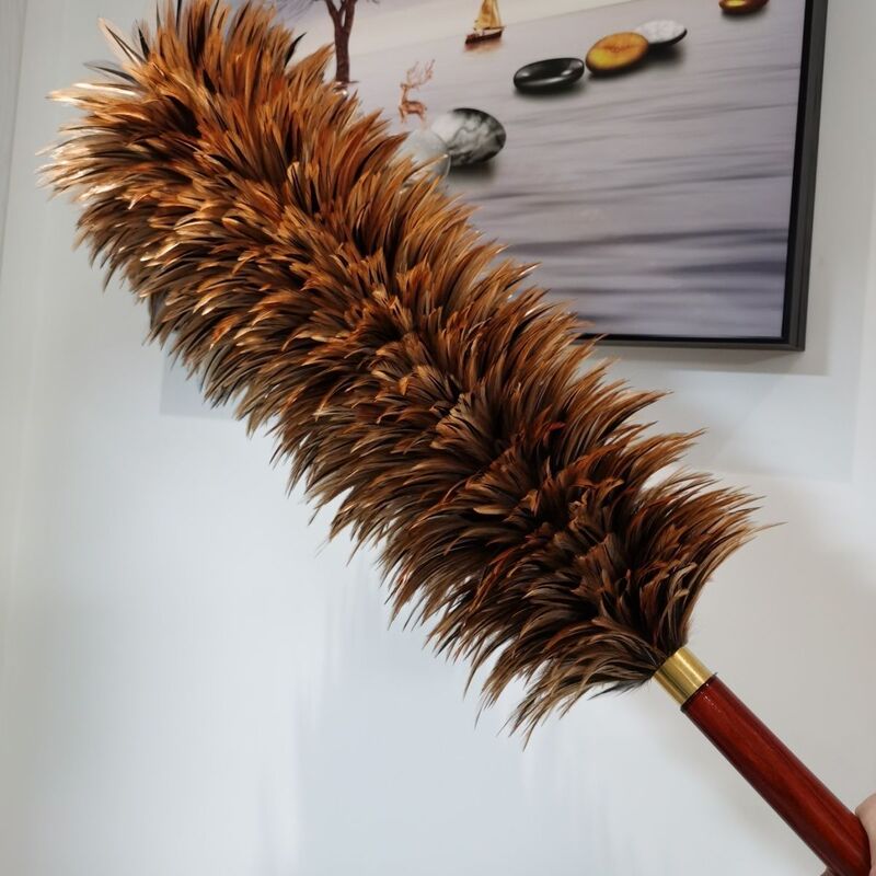 High-End Authentic Thickeneded Handmade Feather Duster for Household Dust Removal and Lint-Free Car Cleaning Telescopic Duster