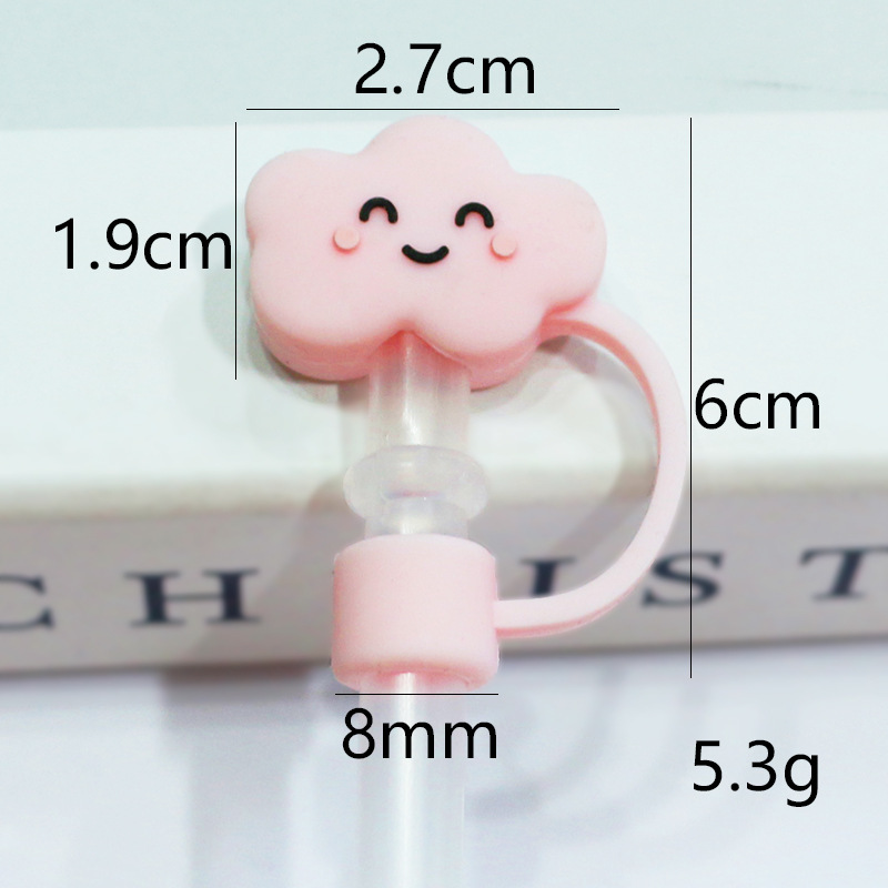 10mm食品級シリカゲルストローキャップ防塵ストロープラグかわいいストローキャップ立体アニメ防塵カバーストローカバー|undefined