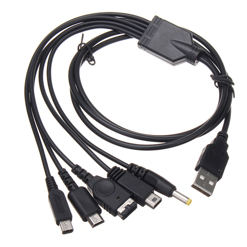 5-in-1 Charging Cable for Wii U/ New 3Dsxl/New 3Ds/Nds Lite Sp/Psp 5-in-1 Charging Cable for Wii U/ New 3Dsxl/New 3Ds/Nds Lite Sp/Psp
