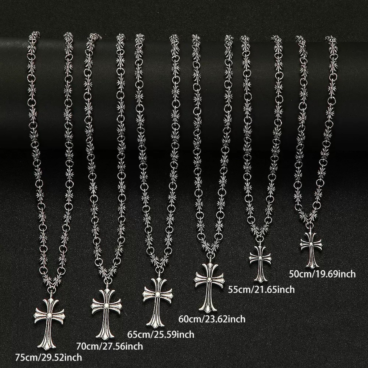 欧美十字架项链朋克男女复古项饰个性铸造克罗星吊坠项坠项时尚