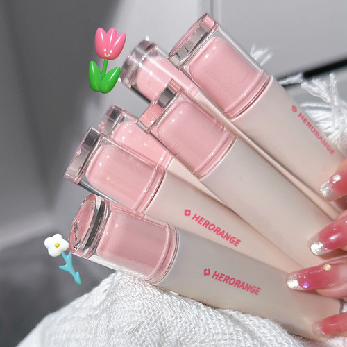 HERORANGE crystal frozen mirror gloss lip glaze, long-lasting makeup, tender and moisturizing, mirror pouty lips, whitening lipstick and lip glaze