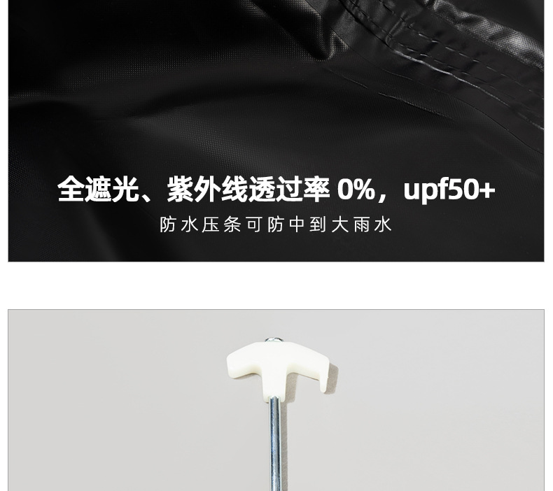 Pengcheng's new printed black vinyl canopy tent is designed for outdoor camping, requires no assembly, opens quickly, is rainproof, and can be customized with a logo