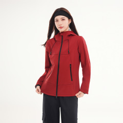 户外软壳衣冲锋衣女款户外修身女保暖登山服防风防水女士外套