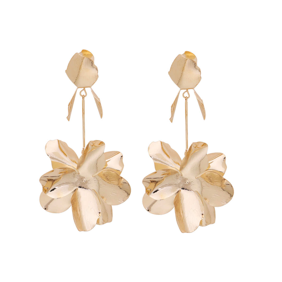 18g Weight Earrings Classification 1 Pair Quantity Daily Occasion Alloy Material Leaf, Round Pattern Women'S Gender Irregular Design Retro Style 1 Pair Retro Leaf Round Irregular Alloy Earrings 4