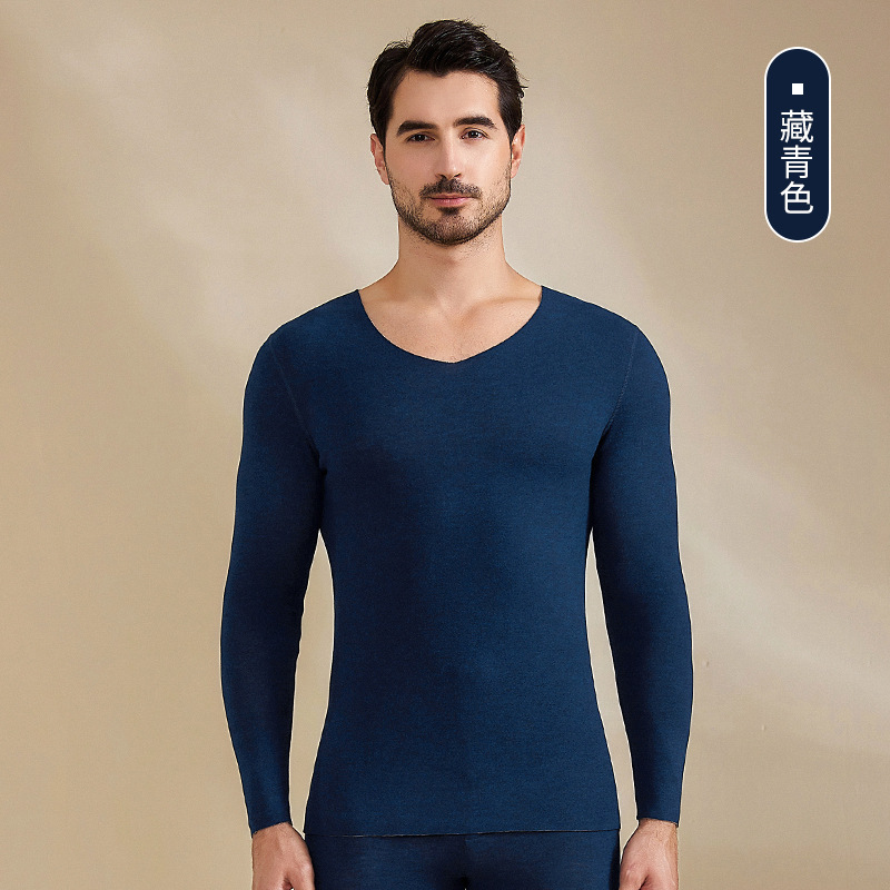 A級デロンカシミヤシルク蓄熱シームレス保温下着セット カップル向け 秋冬10A抗菌秋服秋パンツ