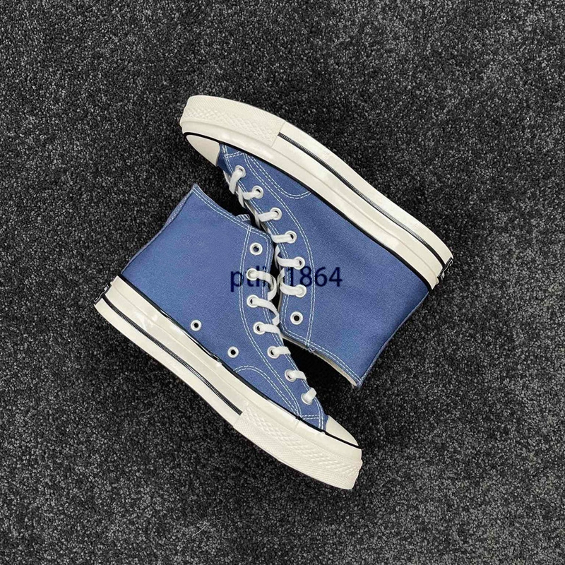 Оригинальные кроссовки Meiqi Converse AJ мужские 1970-х, женские кроссовки, канвасовые кроссовки high-top, кремовый/синий нижний слой, вулканизированные кроссовки, чисто оригинальные, без токсинов