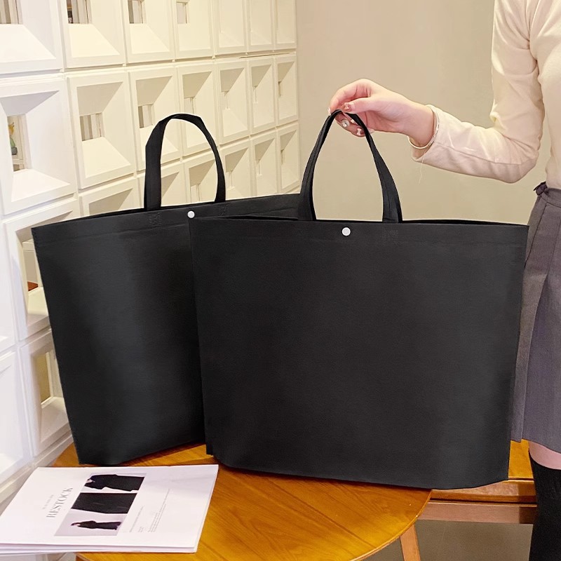 Tienda de ropa de alta gama con fondo, sin hebilla oculta lateral, bolso no tejido, engrosamiento, logotipo de pedido, spot al por mayor