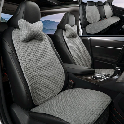 Four Seasons Pad: for Four Seasons Suitable - gray-seven-piece-set-linen-cushion-five-seat-car